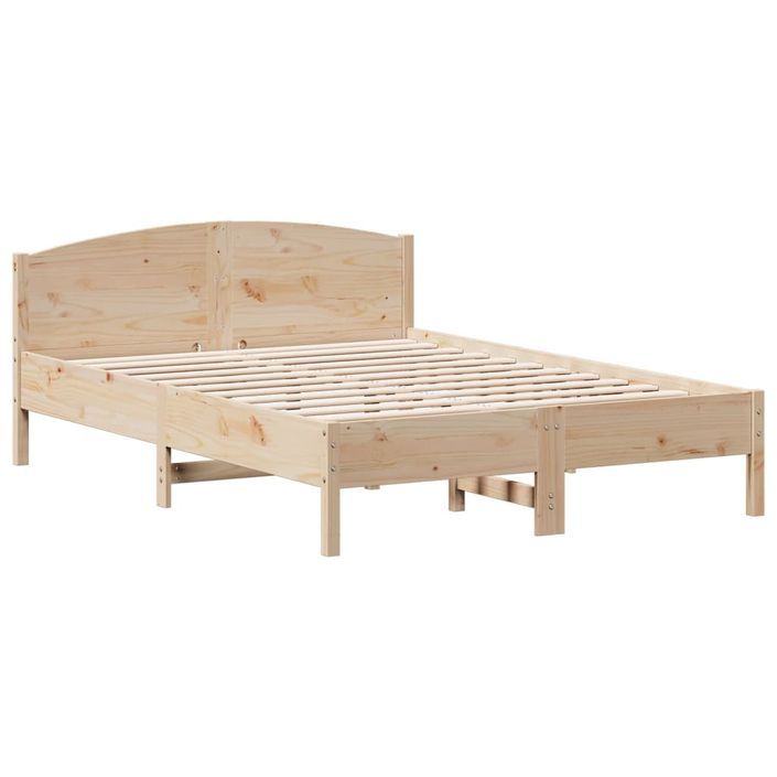 Lit bibliothèque sans matelas 120x190 cm bois de pin massif - Photo n°8