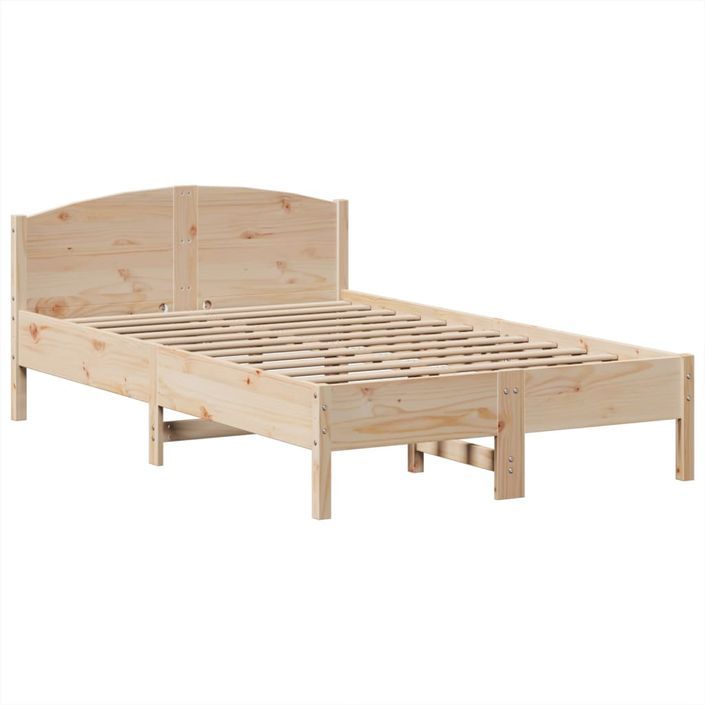 Lit bibliothèque sans matelas 120x190 cm bois de pin massif - Photo n°8