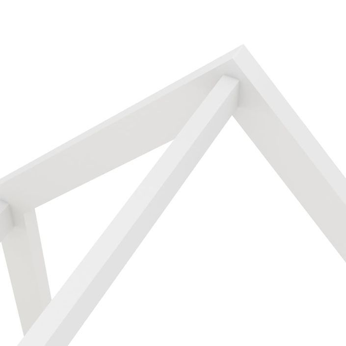 Lit cabane enfant avec un tiroir Blanc Pin massif 70x140 cm - Photo n°6