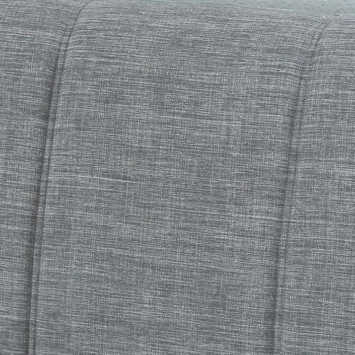 Lit coffre simili cuir blanc et tissu gris Xenni 140x190 cm - Photo n°6