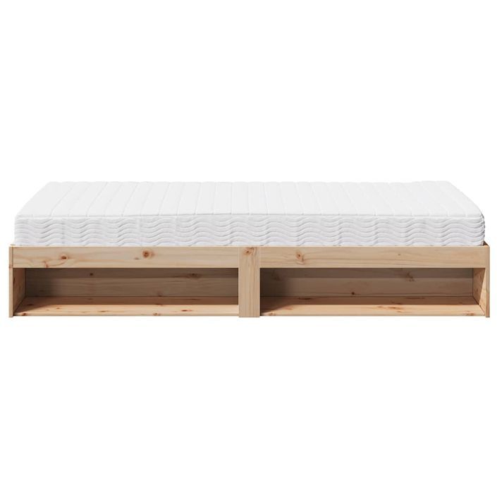 Lit de jour avec matelas 100x200 cm bois de pin massif - Photo n°7