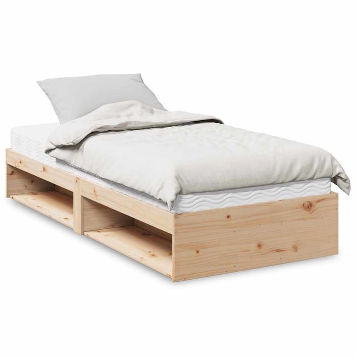 Lit de jour avec matelas 80x200 cm bois de pin massif - Photo n°1