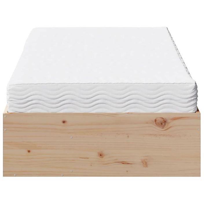 Lit de jour avec matelas 90x200 cm bois de pin massif - Photo n°6