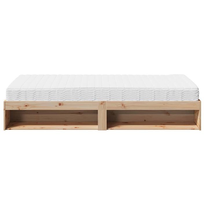 Lit de jour avec matelas 90x200 cm bois de pin massif - Photo n°7