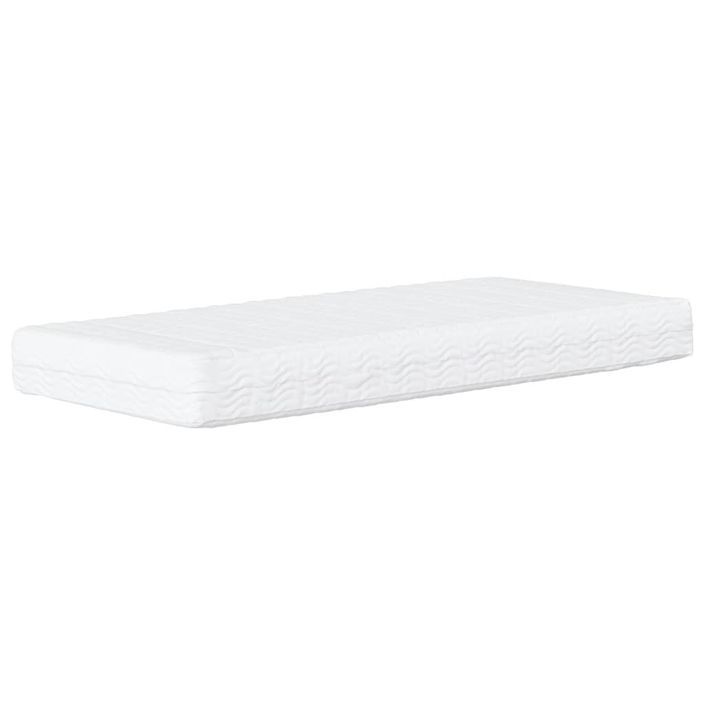 Lit de jour avec matelas gris clair 100x200 cm tissu - Photo n°5