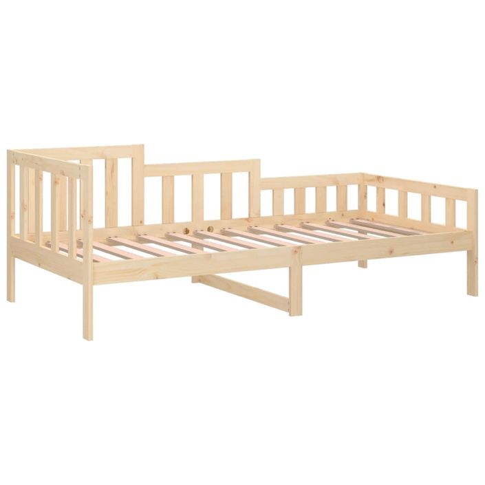 Lit de jour sans matelas 90x200 cm bois de pin massif - Photo n°7