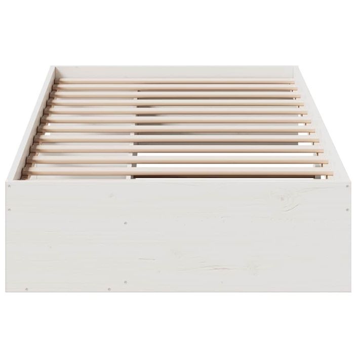 Lit de jour sans matelas blanc 80x200 cm bois de pin massif - Photo n°5