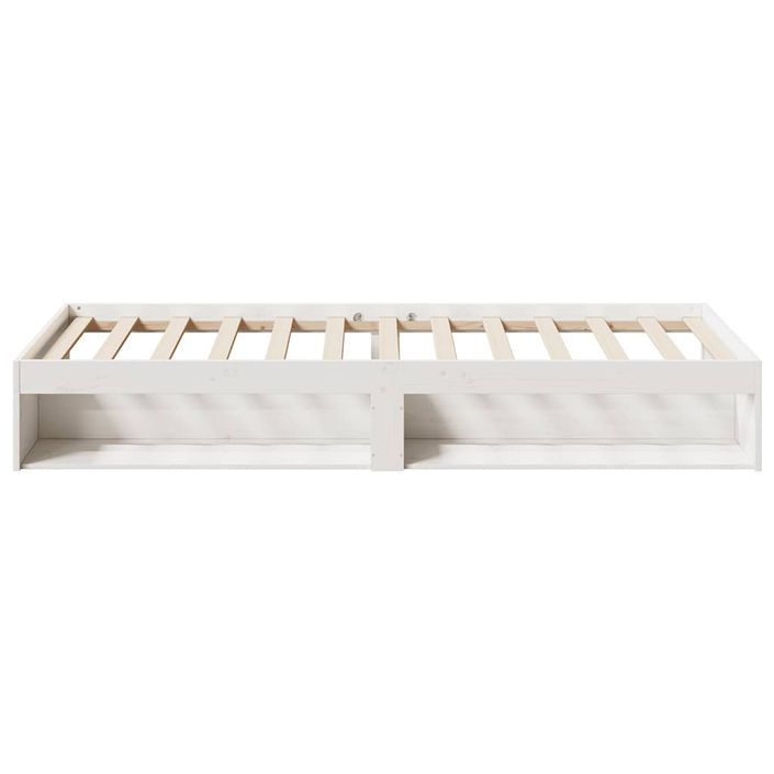 Lit de jour sans matelas blanc 80x200 cm bois de pin massif - Photo n°6