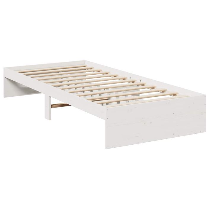 Lit de jour sans matelas blanc 80x200 cm bois de pin massif - Photo n°7