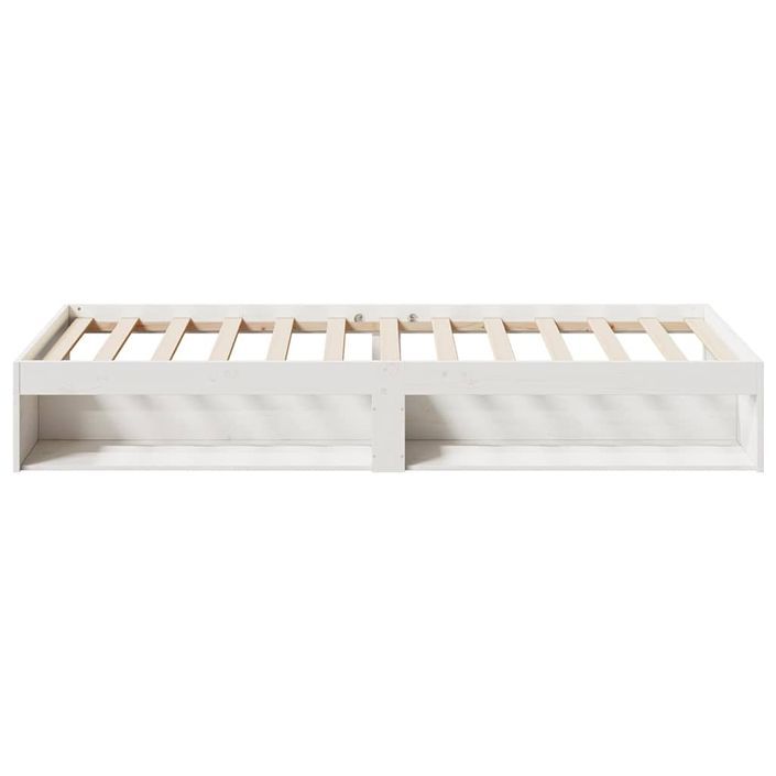 Lit de jour sans matelas blanc 90x200 cm bois de pin massif - Photo n°6