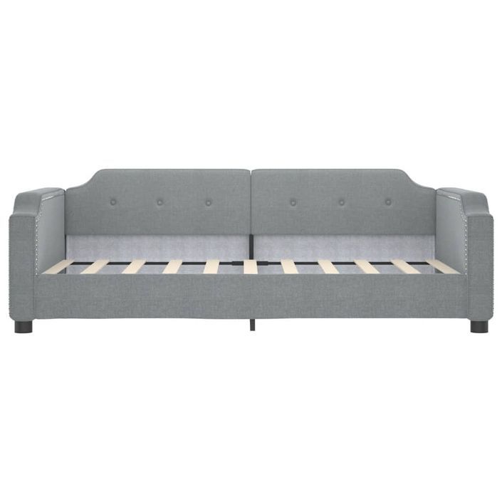 Lit de repos gris clair 90x200 cm Tissu - Photo n°3