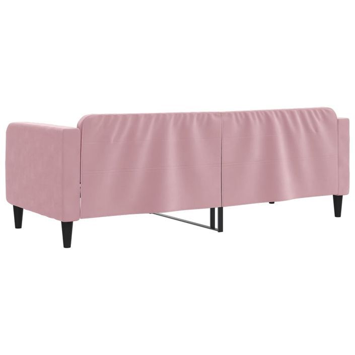 Lit de repos rose 80x200 cm velours - Photo n°5