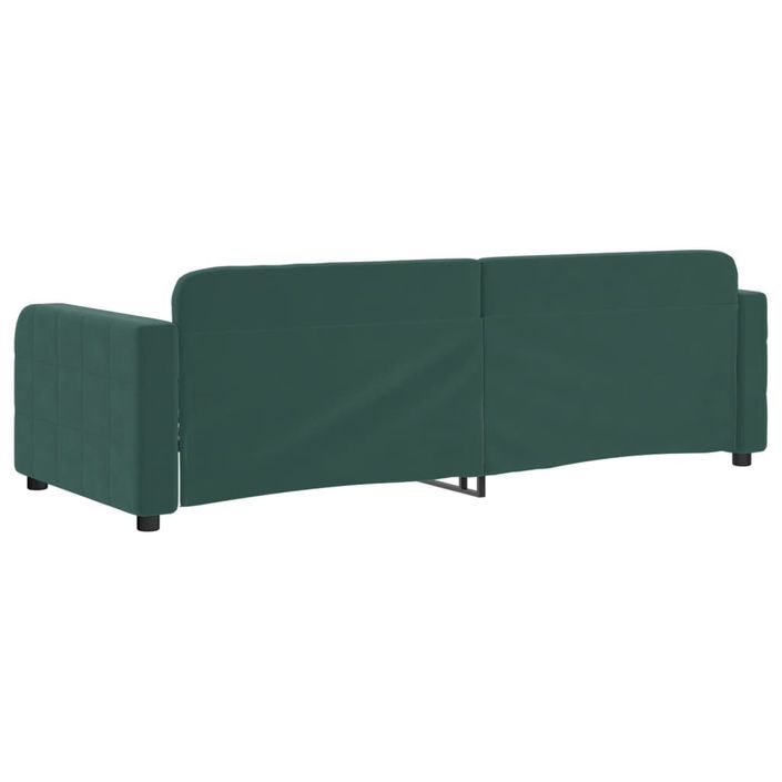 Lit de repos sans matelas vert foncé 80x200 cm velours - Photo n°5