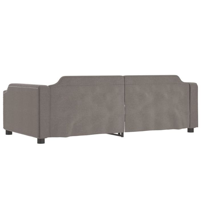 Lit de repos taupe 100x200 cm tissu - Photo n°5