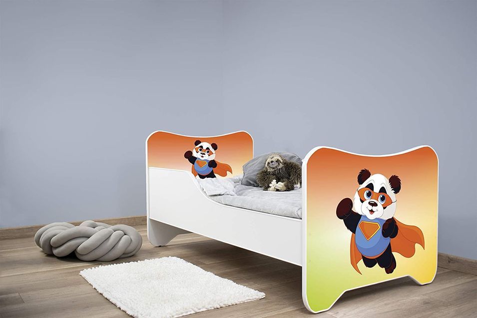 Lit enfant avec sommier et matelas Super panda 70x140 cm - Photo n°6