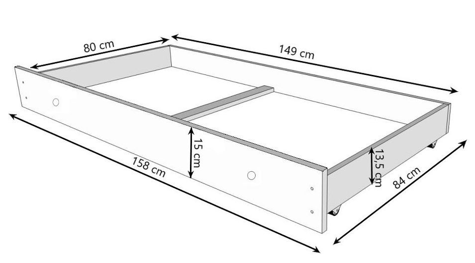 Lit enfant avec motif petit panda 70x140 ou 80x160 cm - Matelas inclus - Tiroir de rangement - Photo n°7