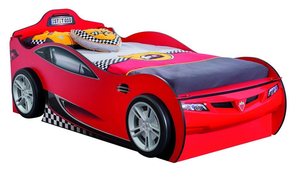 Lit enfant gigogne voiture de course rouge Racing Kup 90x190 cm - Photo n°2