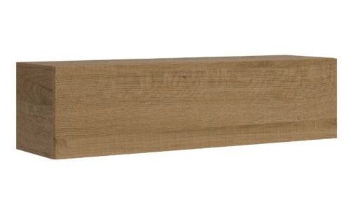 Lit escamotable 160x190 cm avec 1 colonne de rangement 2 meubles hauts bois clair kanto - Photo n°7