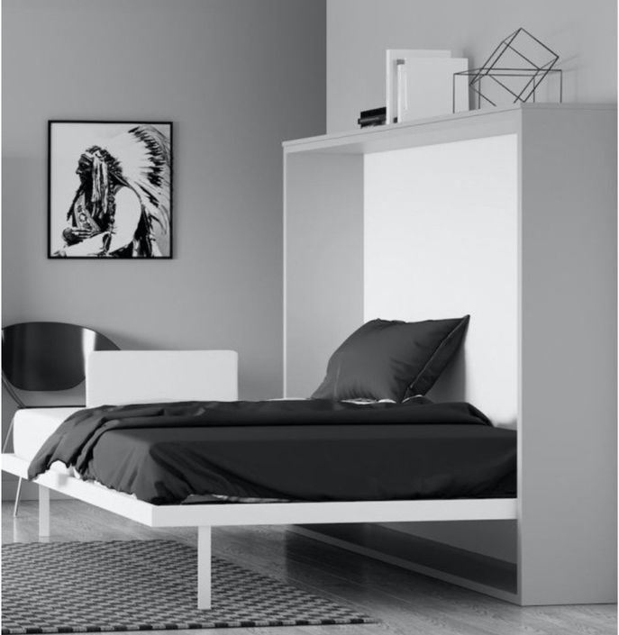 Lit escamotable horizontal 140x200 cm Valeria - Pieds synchronisés - Photo n°5