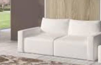 Lit escamotable horizontal avec canapé tissu Vetal 140x200 cm - Photo n°3