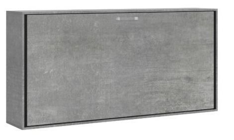 Lit escamotable horizontal gris ciment Bounto 85x185 cm - Photo n°1