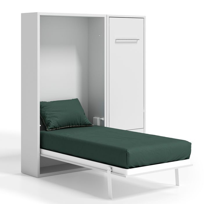 Lit escamotable vertical 160x200 cm avec armoire et bureau Kampo - Photo n°2