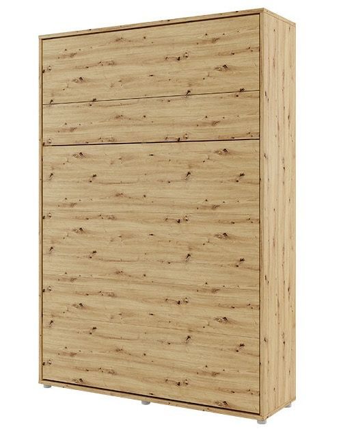 Lit escamotable vertical avec étagères chêne artisan Noby 140x200 cm - Photo n°3