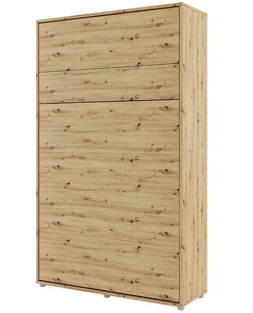 Lit escamotable vertical avec étagères chêne artisan Noby 90x200 cm - Photo n°3