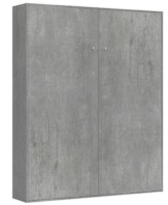 Lit escamotable vertical gris ciment kanto 160x190 cm - Photo n°1