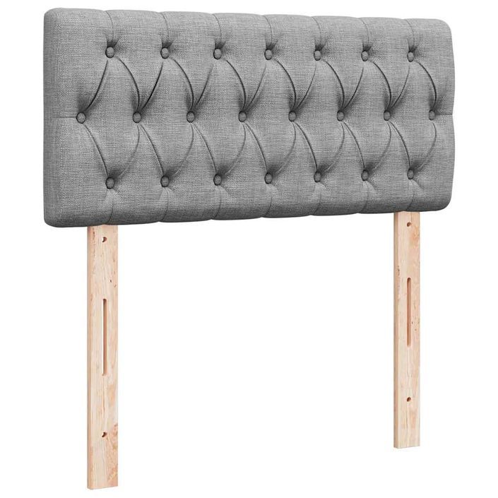 Lit ottoman avec matelas gris clair 90x200 cm tissu - Photo n°8