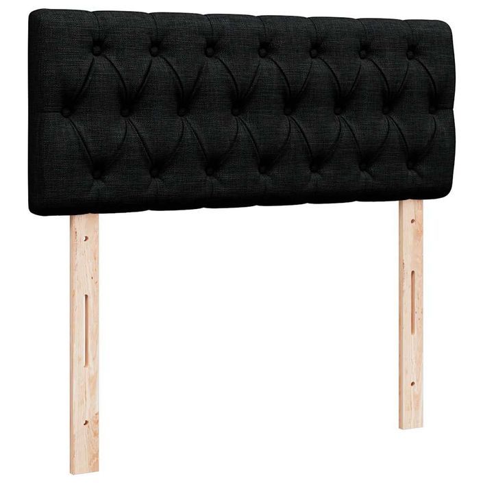 Lit ottoman avec matelas noir 120x190 cm tissu - Photo n°8