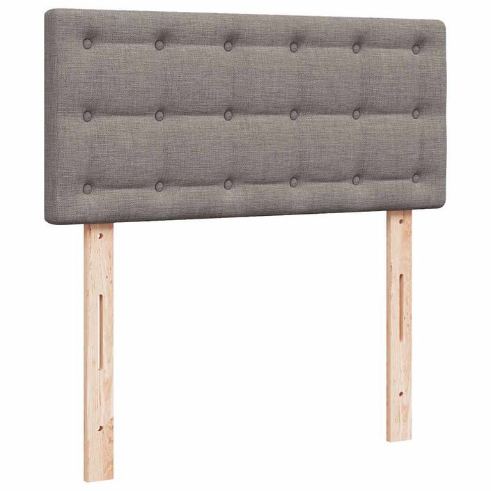 Lit ottoman avec matelas taupe 90x200 cm tissu - Photo n°8