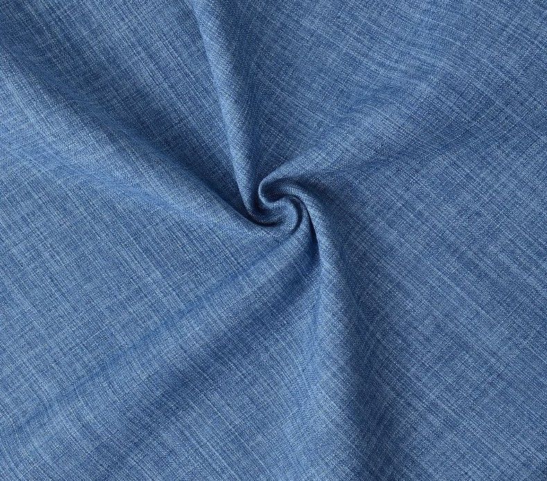 Lit scandinave tissu lin bleu Naya 160 - Photo n°5
