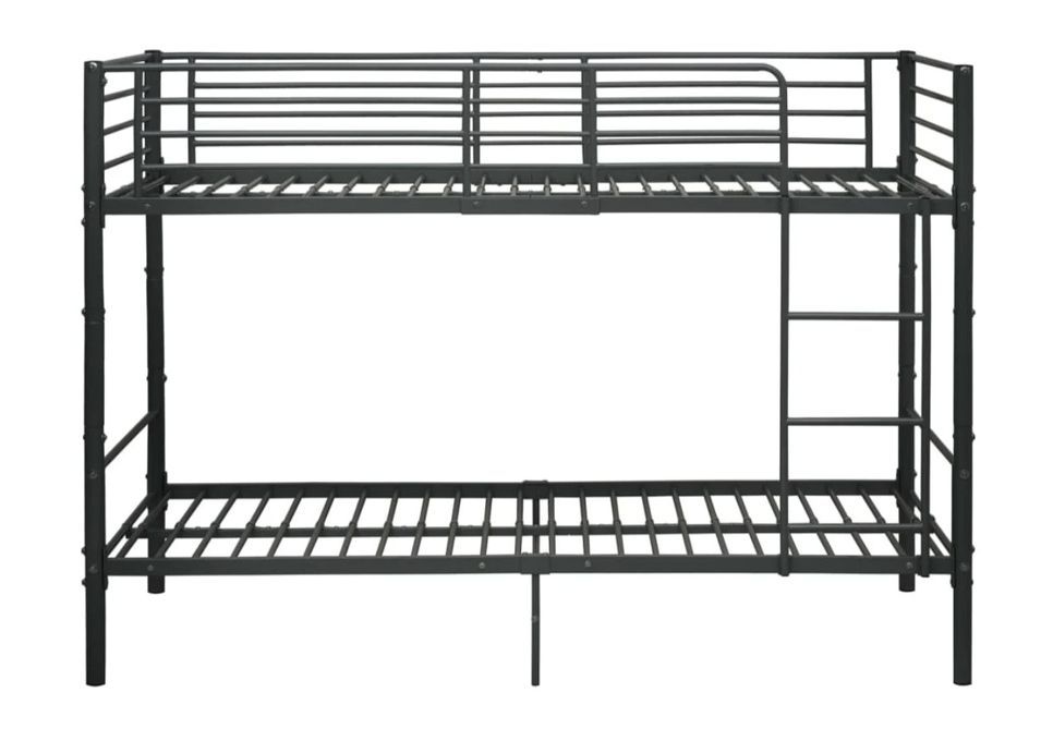 Lit superposé en métal Baroka 90x200 cm - Pratique et solide - Photo n°9