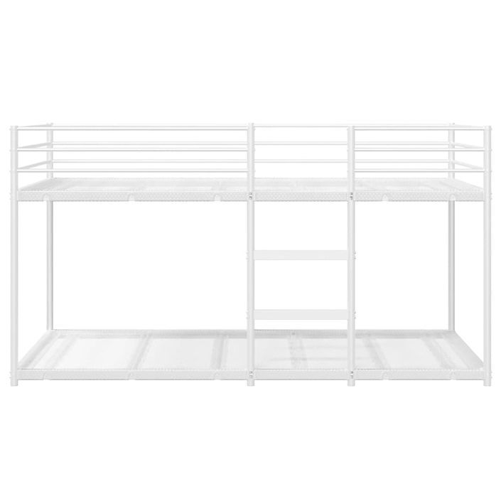 Lit superposé sans matelas blanc 107x203 cm acier - Photo n°5