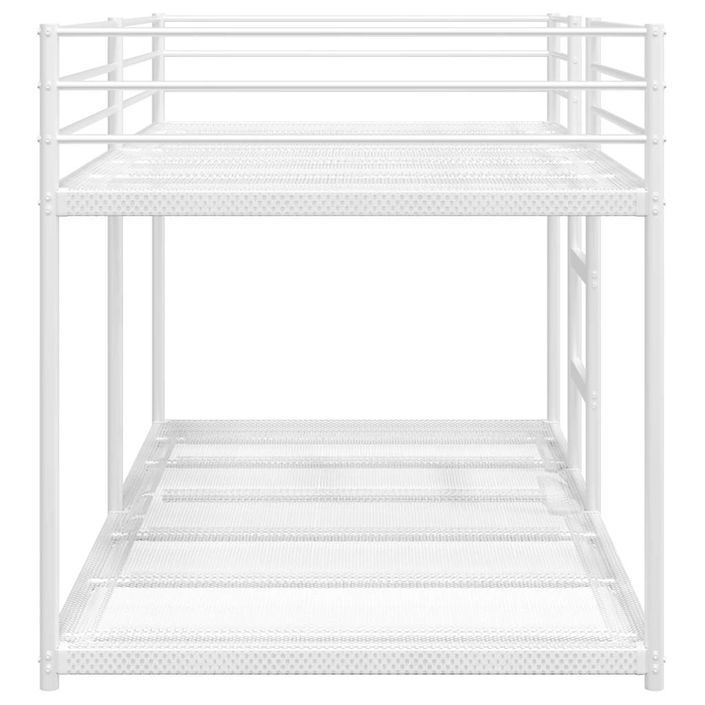 Lit superposé sans matelas blanc 107x203 cm acier - Photo n°6