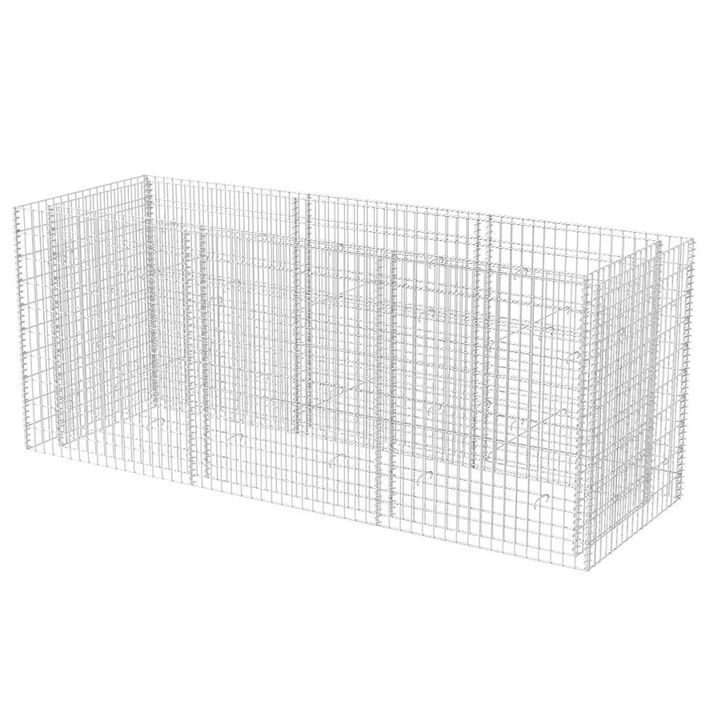 Jardinière à gabion Acier 270x90x100 cm - Photo n°2