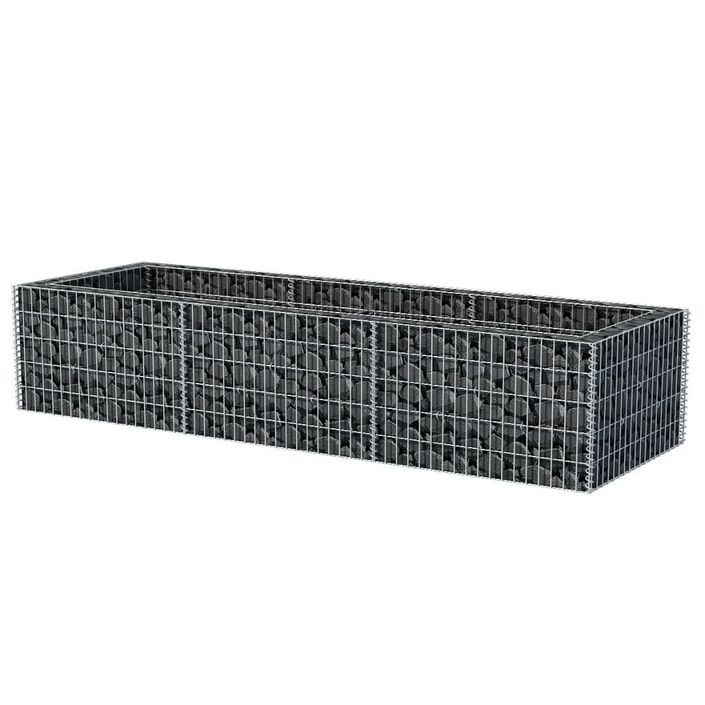 Jardinière à gabion Acier 270x90x50 cm - Photo n°3