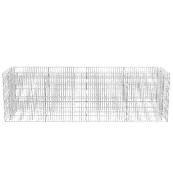 Jardinière à gabion Acier 360x90x100 cm - Photo n°4