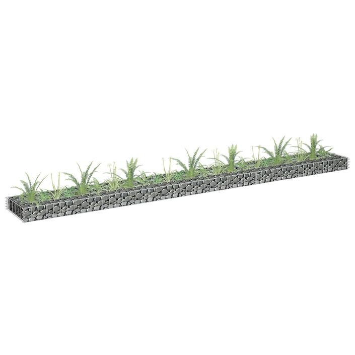 Jardinière à gabion Acier galvanisé 270x30x10 cm - Photo n°1