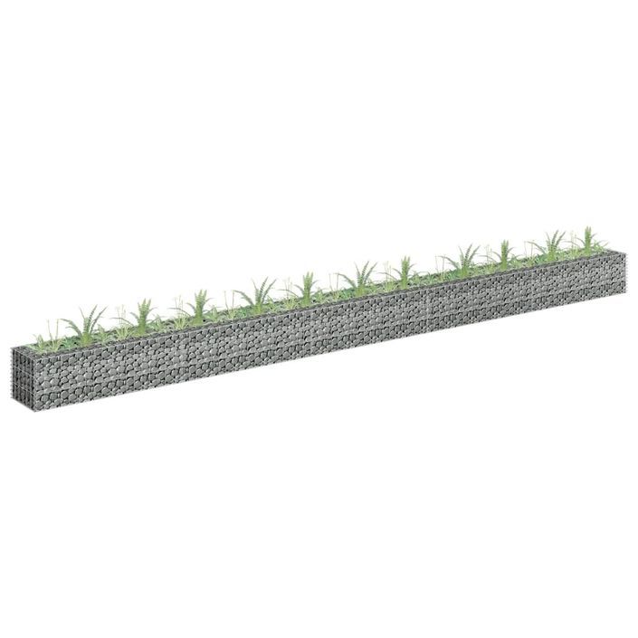 Jardinière à gabion Acier galvanisé 450x30x30 cm - Photo n°1