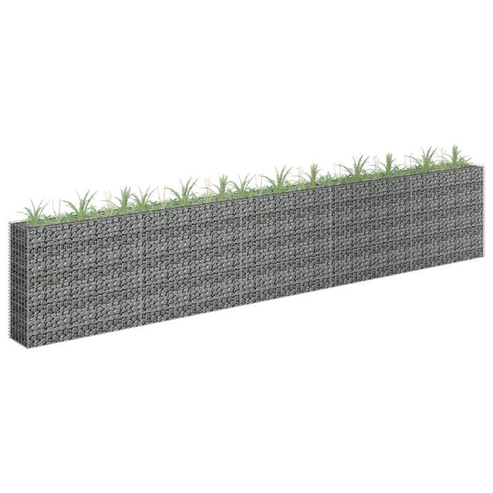 Jardinière à gabion Acier galvanisé 450x30x90 cm - Photo n°1