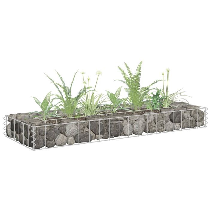 Jardinière à gabion Acier galvanisé 90x30x10 cm - Photo n°1