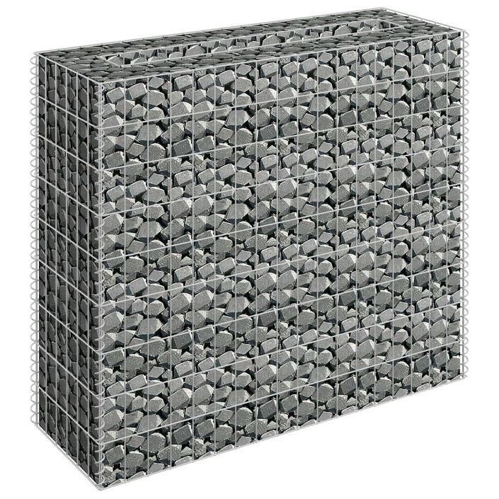 Jardinière à gabion Acier galvanisé 90x30x90 cm - Photo n°3