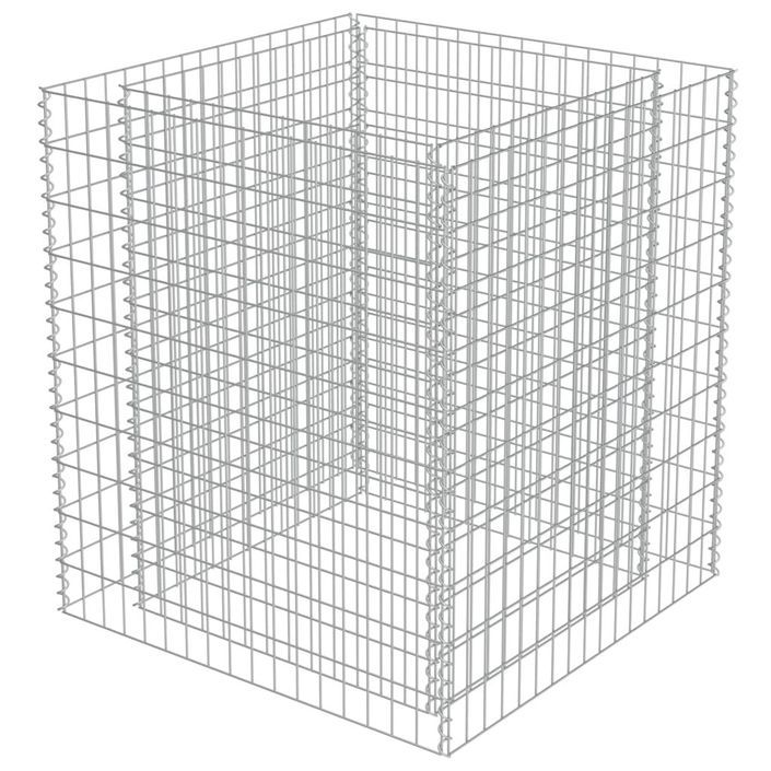 Jardinière à gabion Acier galvanisé 90x90x100 cm - Photo n°2