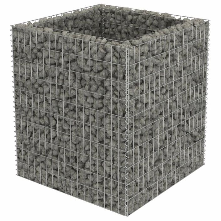 Jardinière à gabion Acier galvanisé 90x90x100 cm - Photo n°4