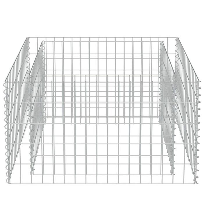 Jardinière à gabion Acier galvanisé 90x90x50 cm - Photo n°5