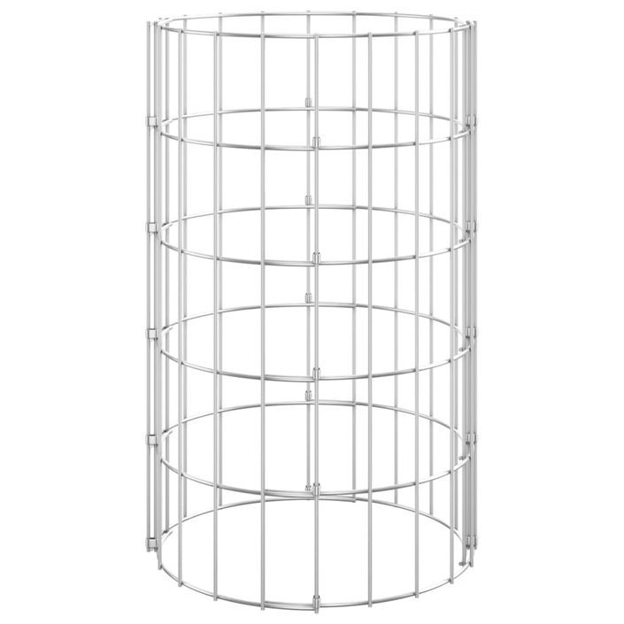 Jardinière à gabion circulaire 3 pcs Acier galvanisé Ø30x50cm - Photo n°4