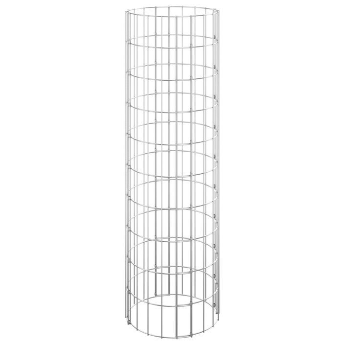 Lit surélevé à gabion circulaire 3pcs Acier galvanisé Ø30x100cm - Photo n°3