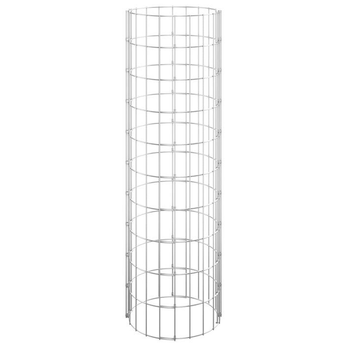 Lit surélevé à gabion circulaire 3pcs Acier galvanisé Ø30x100cm - Photo n°4